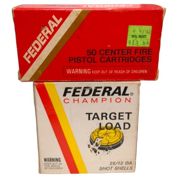 Lot of 4 Federal Vintage Hunting Shot Gun Shell 22 and 380 Ammo Cardboard Boxes - Picture 13 of 14